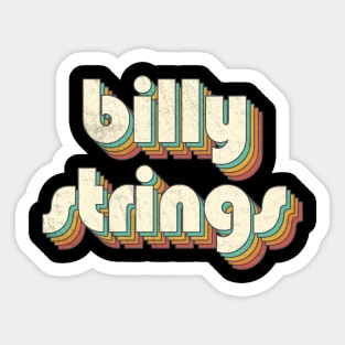 Retro Vintage Rainbow Billy Letters Distressed Style Sticker